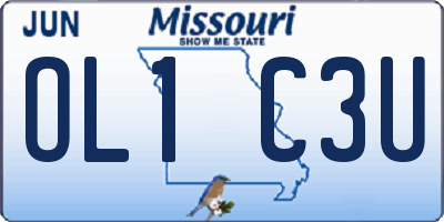 MO license plate OL1C3U