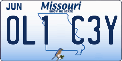 MO license plate OL1C3Y