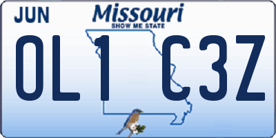 MO license plate OL1C3Z