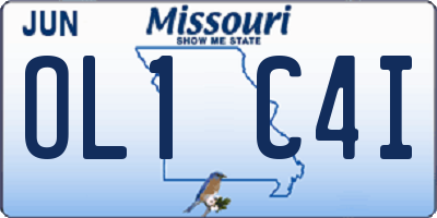 MO license plate OL1C4I