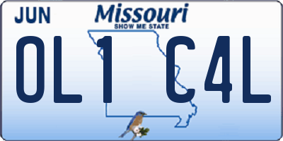 MO license plate OL1C4L