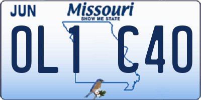 MO license plate OL1C4O