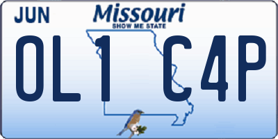 MO license plate OL1C4P