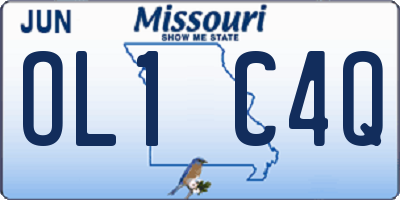 MO license plate OL1C4Q