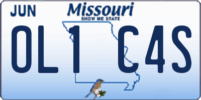 MO license plate OL1C4S