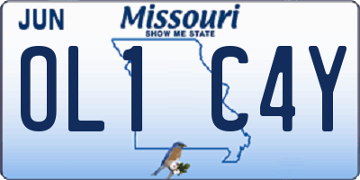 MO license plate OL1C4Y