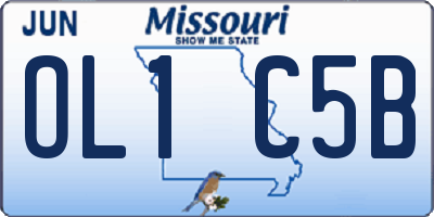 MO license plate OL1C5B