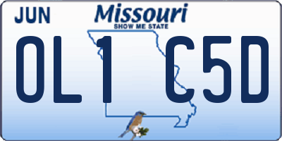 MO license plate OL1C5D