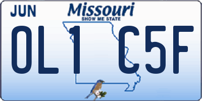 MO license plate OL1C5F