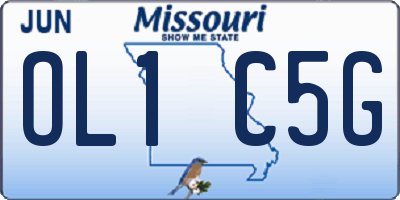 MO license plate OL1C5G