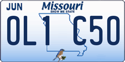 MO license plate OL1C5O