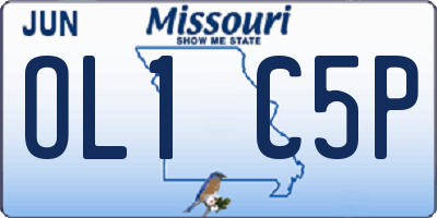 MO license plate OL1C5P