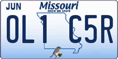 MO license plate OL1C5R