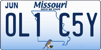 MO license plate OL1C5Y