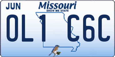MO license plate OL1C6C