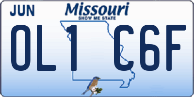 MO license plate OL1C6F