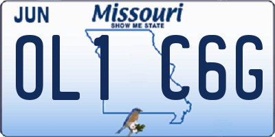 MO license plate OL1C6G