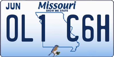 MO license plate OL1C6H