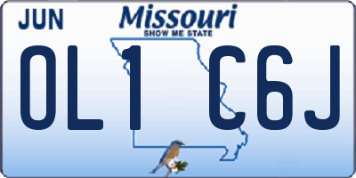 MO license plate OL1C6J