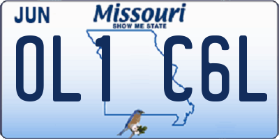 MO license plate OL1C6L