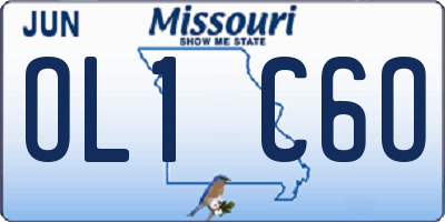 MO license plate OL1C6O