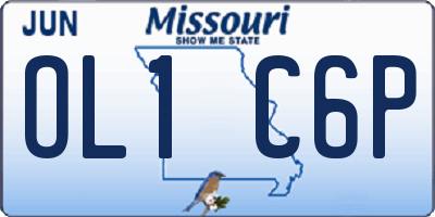 MO license plate OL1C6P