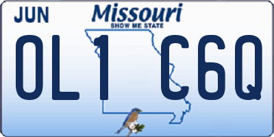 MO license plate OL1C6Q
