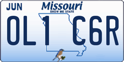 MO license plate OL1C6R