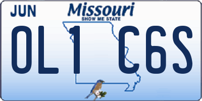 MO license plate OL1C6S