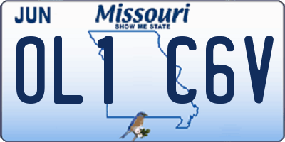 MO license plate OL1C6V