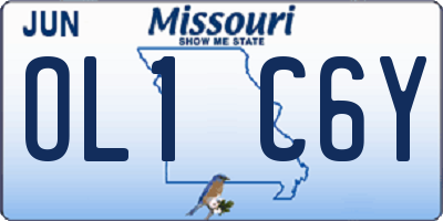 MO license plate OL1C6Y