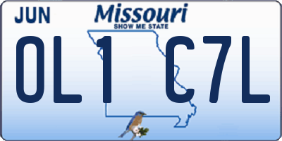 MO license plate OL1C7L