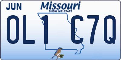 MO license plate OL1C7Q