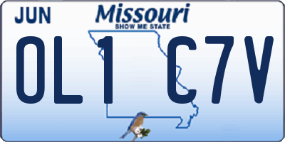 MO license plate OL1C7V