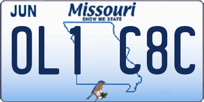 MO license plate OL1C8C