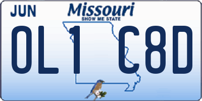 MO license plate OL1C8D