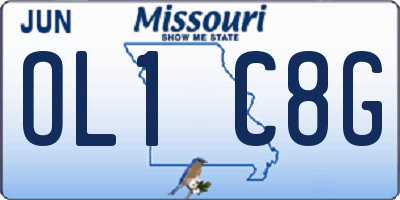 MO license plate OL1C8G