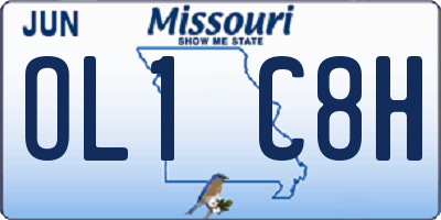 MO license plate OL1C8H