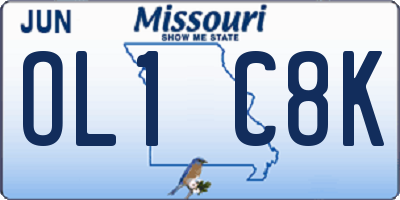 MO license plate OL1C8K