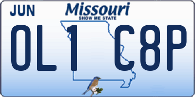 MO license plate OL1C8P