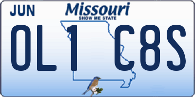 MO license plate OL1C8S