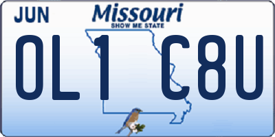 MO license plate OL1C8U