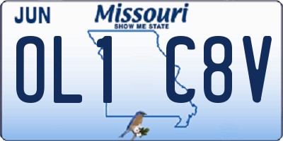 MO license plate OL1C8V