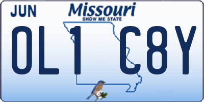 MO license plate OL1C8Y