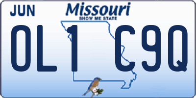 MO license plate OL1C9Q