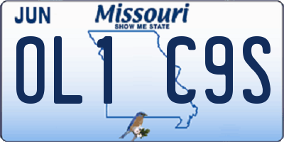 MO license plate OL1C9S