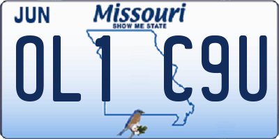 MO license plate OL1C9U