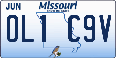 MO license plate OL1C9V