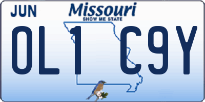 MO license plate OL1C9Y