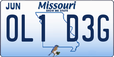 MO license plate OL1D3G